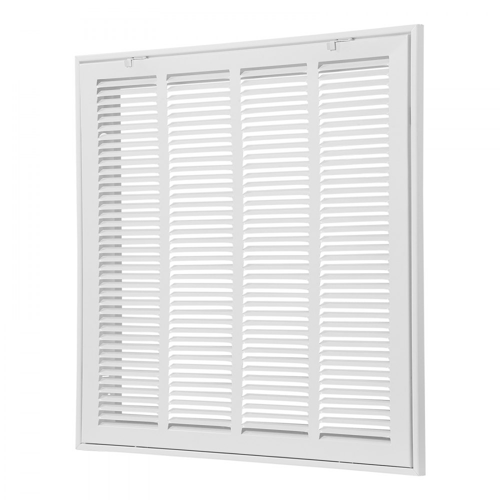 VEVOR Return Air Filter Grille, Fits W50.5 x H50.5 cm Duct Opening, Filter Not Included, Return Air Vent Cover for Wall, Powder-Coated Steel Return Air Grill Detachable Face/Door for 1 inch Filters