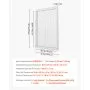 VEVOR Return Air Filter Grille, Fits W20 x H30 Inch Duct Opening, Filter Not Included, Return Air Vent Cover for Wall, Powder-Coated Steel Return Air Grill Detachable Face/Door for 1 inch Filters