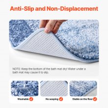 Bathroom Rug 30"x20" Absorbent Soft Bath Mat Machine Washable Quick Dry Non-Slip