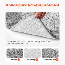 Bathroom Rug 36"x24" Absorbent Soft Bath Mat Machine Washable Quick Dry Non-Slip