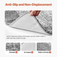 Bathroom Rug 36"x24" Absorbent Soft Bath Mat Machine Washable Quick Dry Non-Slip