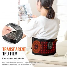 Ceinture de thérapie par lumière rouge VEVOR pour la taille Coussin de thérapie par lumière rouge 660 et 850 nm 105 LED