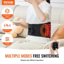 VEVOR Red Light Therapy Belt for Waist 660&850nm Red Light Therapy Pad 112 LEDs