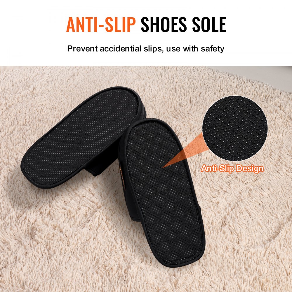 VEVOR Red Light Therapy for Foot, 660 & 850nm Red Light Therapy Slippers with 240 LEDs & 10 Hz/40 Hz Pulse Mode, Double-Sided LED Light Therapy Shoes for Feet Toe Instep Sole Pain Relief, Muscle Relax