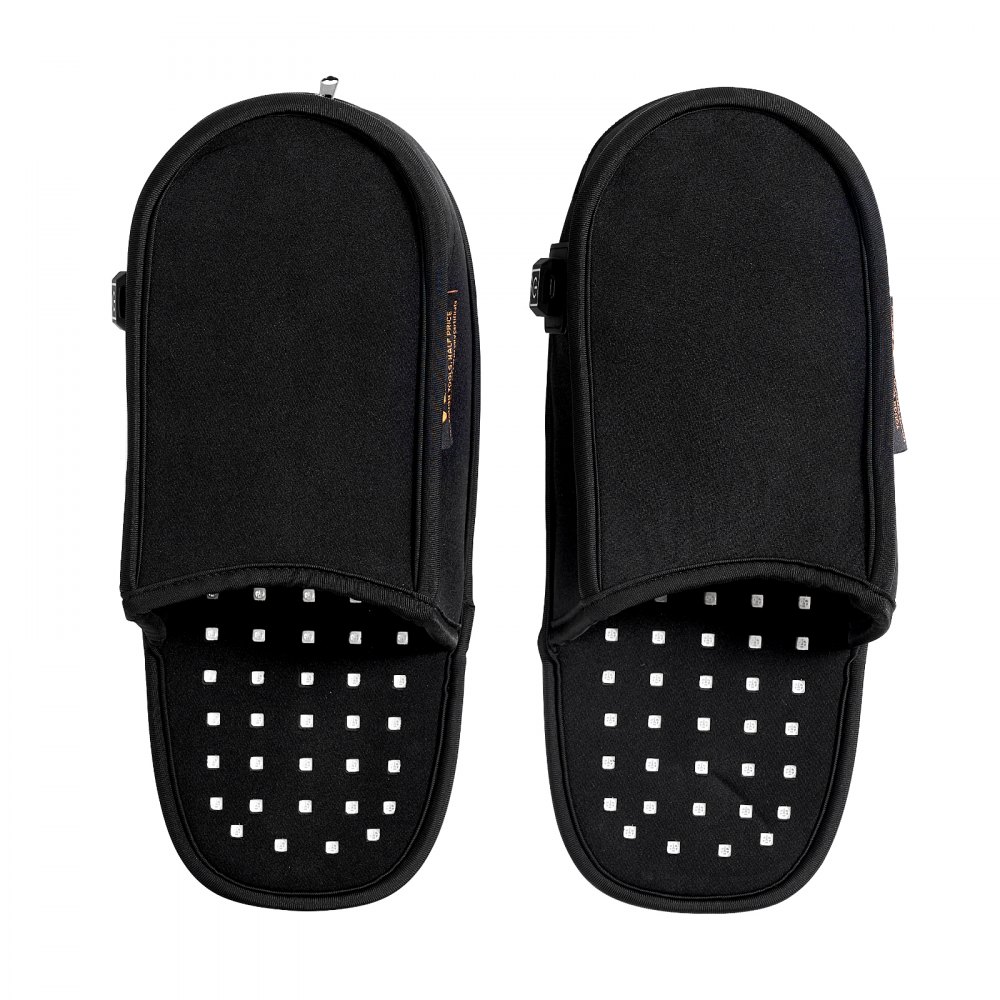 VEVOR Red Light Therapy for Foot, 660 & 850nm Red Light Therapy Slippers with 240 LEDs & 10 Hz/40 Hz Pulse Mode, Double-Sided LED Light Therapy Shoes for Feet Toe Instep Sole Pain Relief, Muscle Relax