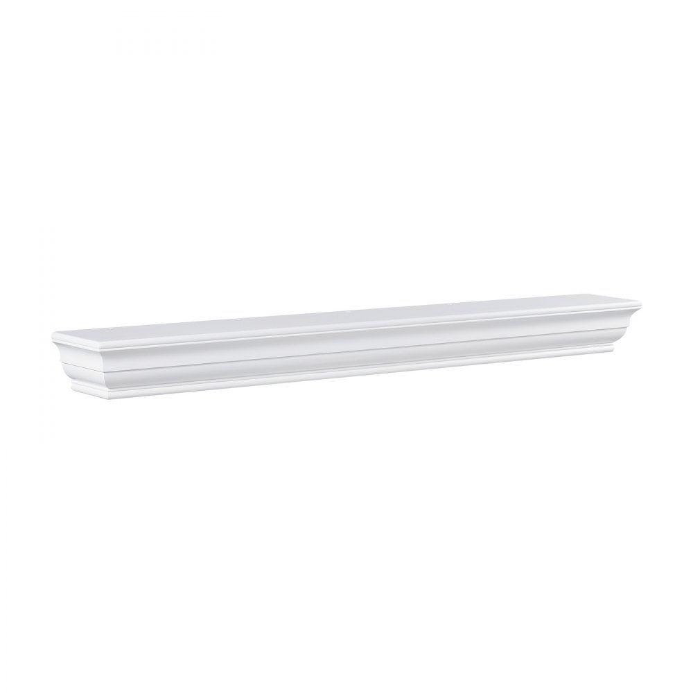 VEVOR Fireplace Mantel Wood Shelf Floating Living Room Mantel Shelf 60" White