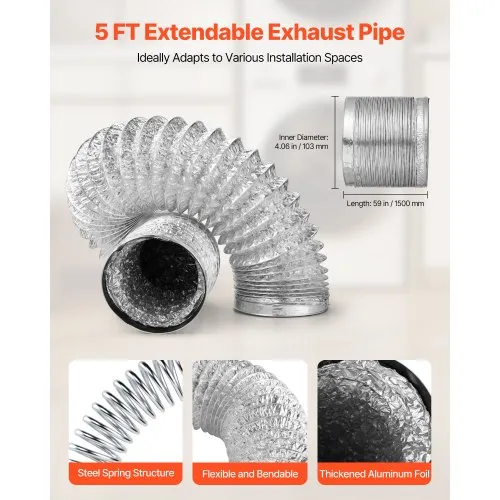 VEVOR 3 In 1 Indoor Dryer Vent Kit With Water Drawer Fits 4 Inch Exhaust Port