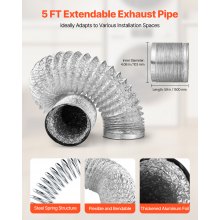 3 in 1 Indoor Dryer Vent Kit with Bucket for Electric Dryer 5 Ft Hose