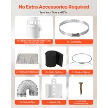 3 in 1 Indoor Dryer Vent Kit with Bucket for Electric Dryer 5 Ft Hose