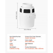 3 in 1 Indoor Dryer Vent Kit with Bucket for Electric Dryer 5 Ft Hose