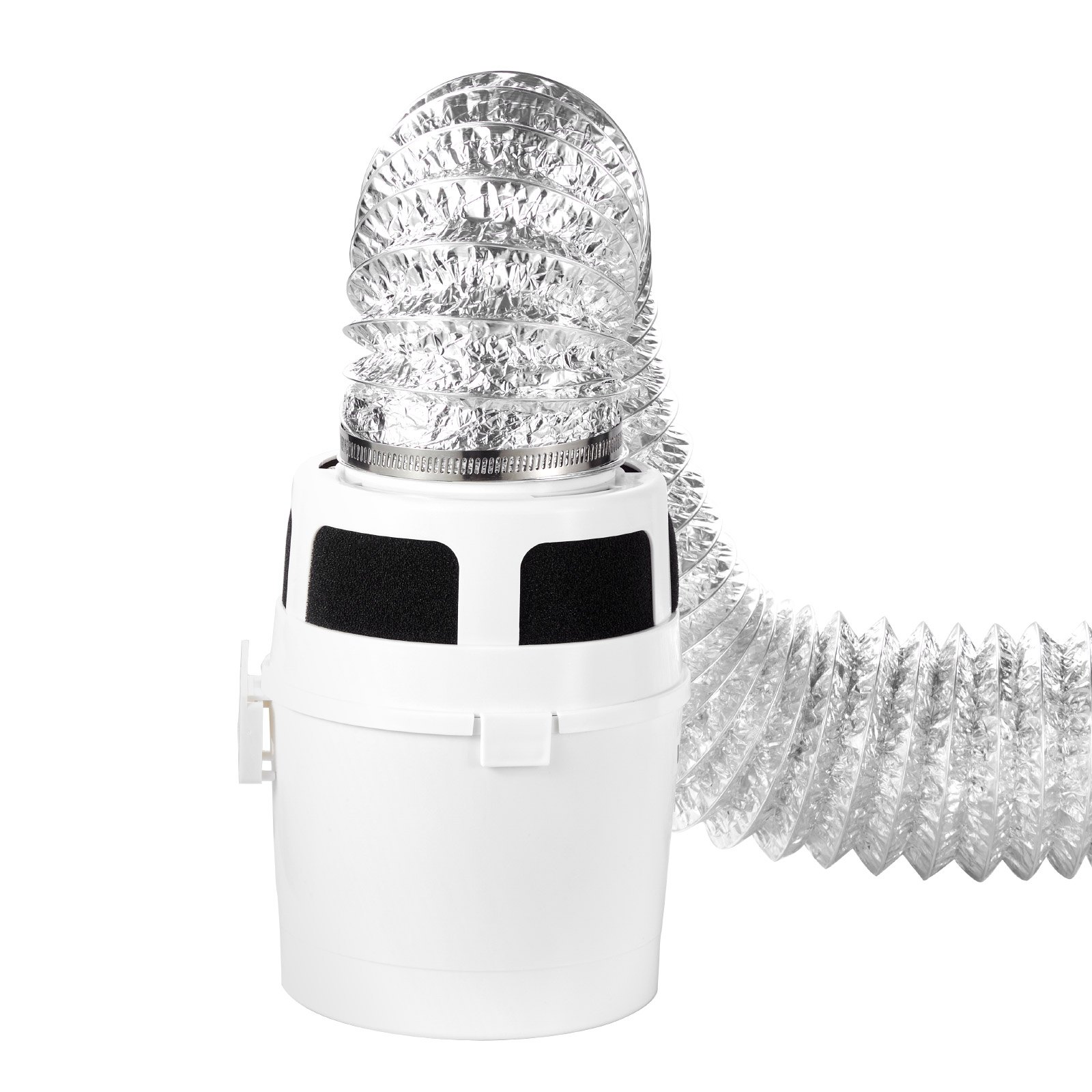 VEVOR 3-in-1 Indoor Dryer Vent Kit, with Bucket for Electric Dryer with 101.6 mm by 5-Feet Extendable Exhaust Hose, Premium Quality & Light Weight & No Extra Accessories Required for Apartments, RVs
