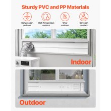 Dryer Vent Window Kit Fits 4 Inch Hose Adjustable for Sliding Windows