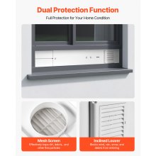 Dryer Vent Window Kit Fits 4 Inch Hose Adjustable for Sliding Windows