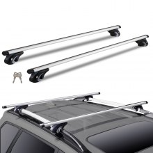 VEVOR Universal Roof Rack Crossbar 132.1 cm Length for Vehicle with Raised Side Rail
