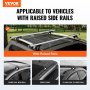 VEVOR Universal Roof Rack Crossbar 48,4" μήκους για όχημα με υπερυψωμένη πλαϊνή ράγα