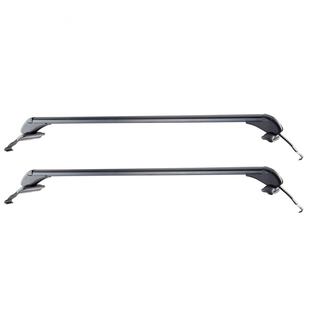 VEVOR Roof Rack Cross Bars, Universal Fit for Naked Roofs Without Raised Rails/Flush Rail/Black Moldings, 165 LBS Capacity, Lockable Heavy Duty Aluminum Crossbar Racks Roof Rail Rooftop Luggage Canoe