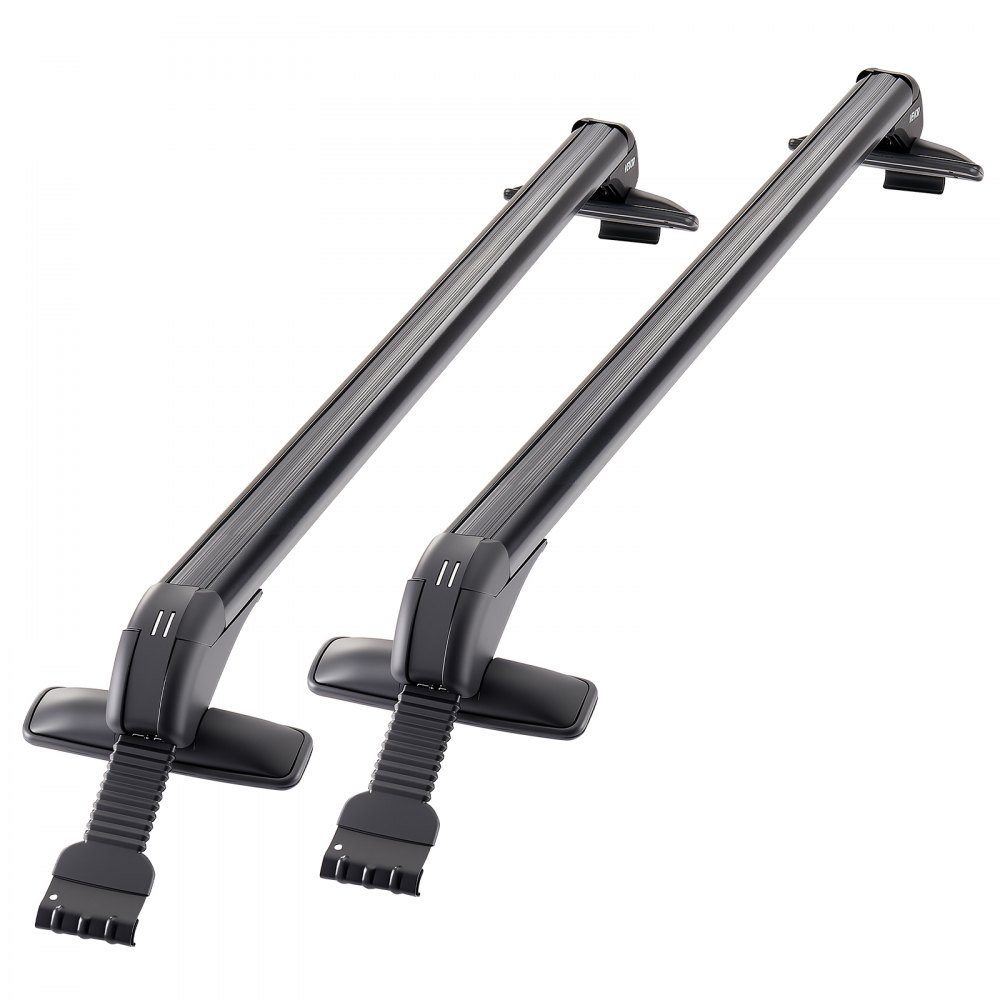 VEVOR Roof Rack Cross Bars, Universal Fit for Naked Roofs Without Raised Rails/Flush Rail/Black Moldings, 165 LBS Capacity, Lockable Heavy Duty Aluminum Crossbar Racks Roof Rail Rooftop Luggage Canoe