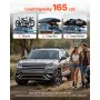 Lockable Roof Rack Cross Bars 165 LBS Capacity Universal Fit for Naked Roofs