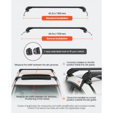 Lockable Roof Rack Cross Bars 165 LBS Capacity Universal Fit for Naked Roofs