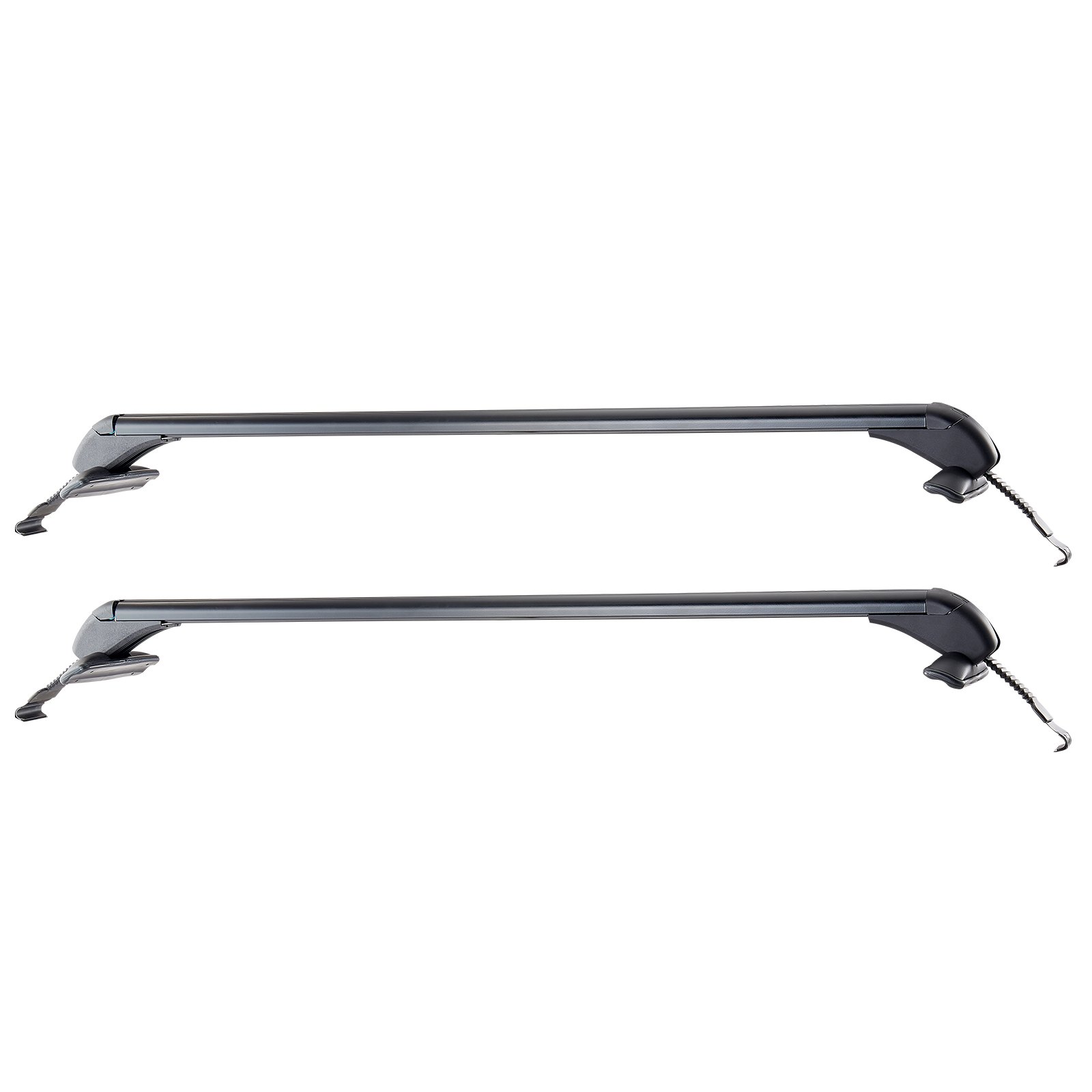 VEVOR Roof Rack Cross Bars, Universal Fit for Naked Roofs Without Raised Rails/Flush Rail/Black Moldings, 165 LBS Capacity, Lockable Heavy Duty Aluminum Crossbar Racks Roof Rail Rooftop Luggage Canoe