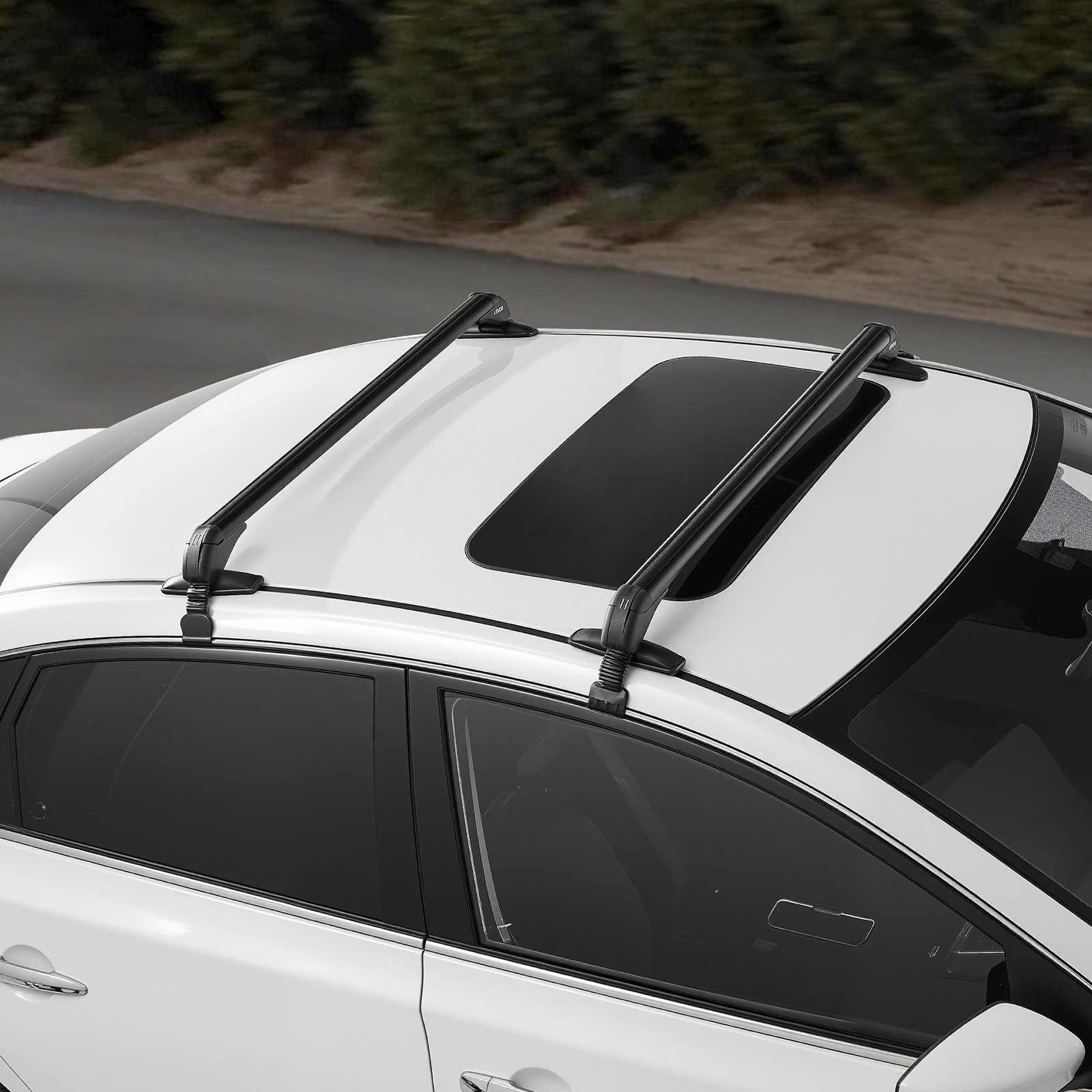 VEVOR Roof Rack Cross Bars, Universal Fit for Naked Roofs Without Raised Rails/Flush Rail/Black Moldings, 165 LBS Capacity, Lockable Heavy Duty Aluminum Crossbar Racks Roof Rail Rooftop Luggage Canoe