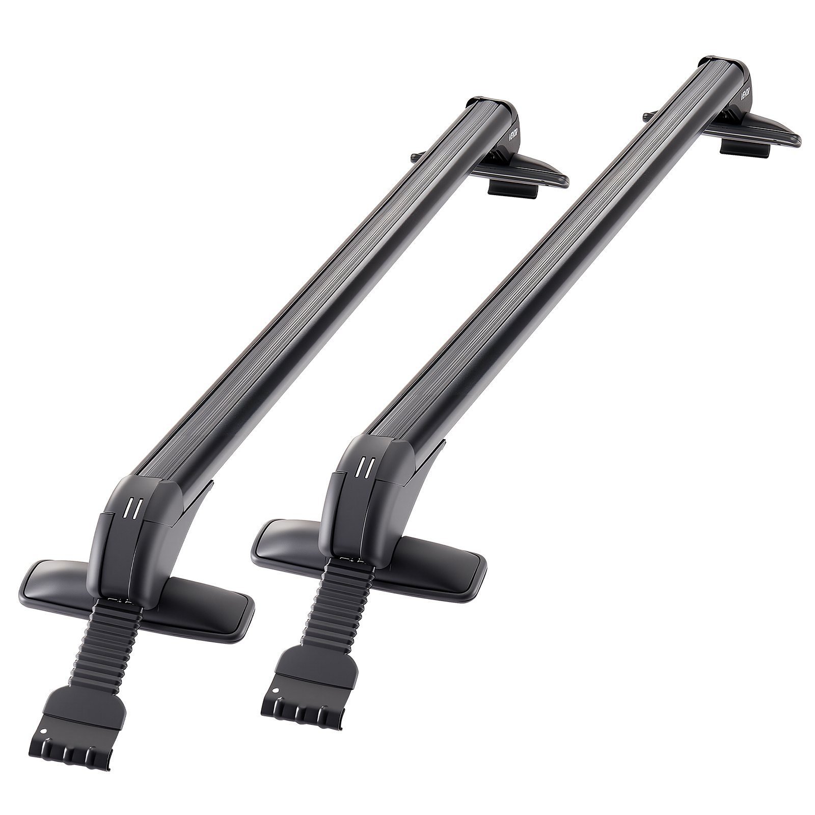 VEVOR Roof Rack Cross Bars, Universal Fit for Naked Roofs Without Raised Rails/Flush Rail/Black Moldings, 165 LBS Capacity, Lockable Heavy Duty Aluminum Crossbar Racks Roof Rail Rooftop Luggage Canoe