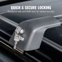 VEVOR Universal Roof Rack Cross Bars, Aluminum Roof Rack Crossbars, Fit Grooved Side Rail without Gap, 90KG Load Capacity, Adjustable Crossbars with Locks for SUV, Sedan, Van