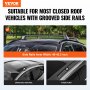 VEVOR Universal Roof Rack Crossbar Max 47,6" Ταιριάζει σε αυλακωτές πλαϊνές ράγες χωρίς διάκενο