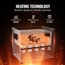 10L Ultrasonic Cleaner Cleaning Machine with Basket Heater and Timer 240W