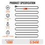 VEVOR Pipe Heating Cable, 18m 23W/m Heat Tape for Pipes with Built-in Thermostat, Water Pipe Heat Cable Protects PVC Hose, Metal and Plastic Pipe from Freezing