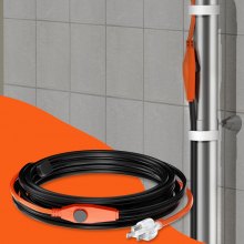 Pipe Heating Cable 24FT 7W/FT Heat Tape for Pipes with Built-in Thermostat