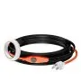 VEVOR Pipe Heating Cable, 18FT 7W/FT Heat Tape for Pipes with Built-in Thermostat, Water Pipe Heat Cable Protects PVC Hose, Metal and Plastic Pipe from Freezing