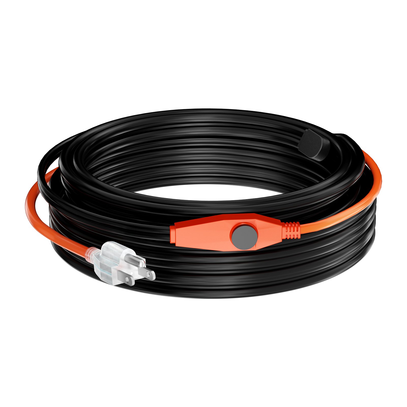 VEVOR Pipe Heating Cable, 25m 23W/m Heat Tape for Pipes with Built-in Thermostat, Water Pipe Heat Cable Protects PVC Hose, Metal and Plastic Pipe from Freezing
