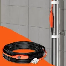 VEVOR Pipe Heating Cable, 30FT 7W/FT Heat Tape for Pipes with Built-in Thermostat, Water Pipe Heat Cable Protects PVC Hose, Metal and Plastic Pipe from Freezing