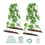 VEVOR Cucumber Trellis for Climbing Plants, 39" x 32" Foldable Cucumber Trellis Set with Twist Ties, Metal Garden Trellis for Raised Bed, Outdoor Plant Grow Support for Tomato, Squash, Vegetable