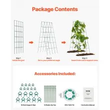 A-Frame Cucumber Trellis 39"  x 32" Foldable Metal Garden Trellis