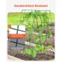 VEVOR Cucumber Trellis for Climbing Plants, 46" x 32" Foldable Cucumber Trellis Set with Plant Clips, Metal Garden Trellis for Raised Bed, Outdoor Plant Grow Support for Tomato, Squash, Vegetable