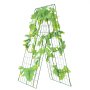VEVOR Cucumber Trellis for Climbing Plants, 46" x 32" Foldable Cucumber Trellis Set with Plant Clips, Metal Garden Trellis for Raised Bed, Outdoor Plant Grow Support for Tomato, Squash, Vegetable