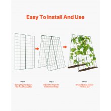 A-Frame Cucumber Trellis 46" x 32" Foldable Metal Garden Trellis