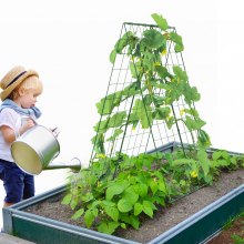 A-Frame Cucumber Trellis 46" x 32" Foldable Metal Garden Trellis