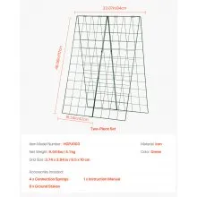 VEVOR A-Frame Cucumber Trellis 46" x 32" Foldable Metal Garden Trellis
