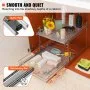 VEVOR 2-Tier Wire Pull Out Cabinet Under Sink Organizer 16x21 Inch Drawer Basket