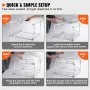 VEVOR 2-Tier Wire Pull Out Cabinet Under Sink Organizer 16x21 Inch Drawer Basket