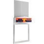 VEVOR Puerta automática gris para gallinero, cierre automático, elevador de engranajes, puerta galvanizada para aves de corral con temporizador de apertura retardada por la tarde y la mañana y sensor de luz, pantalla LCD alimentada por batería, para pato