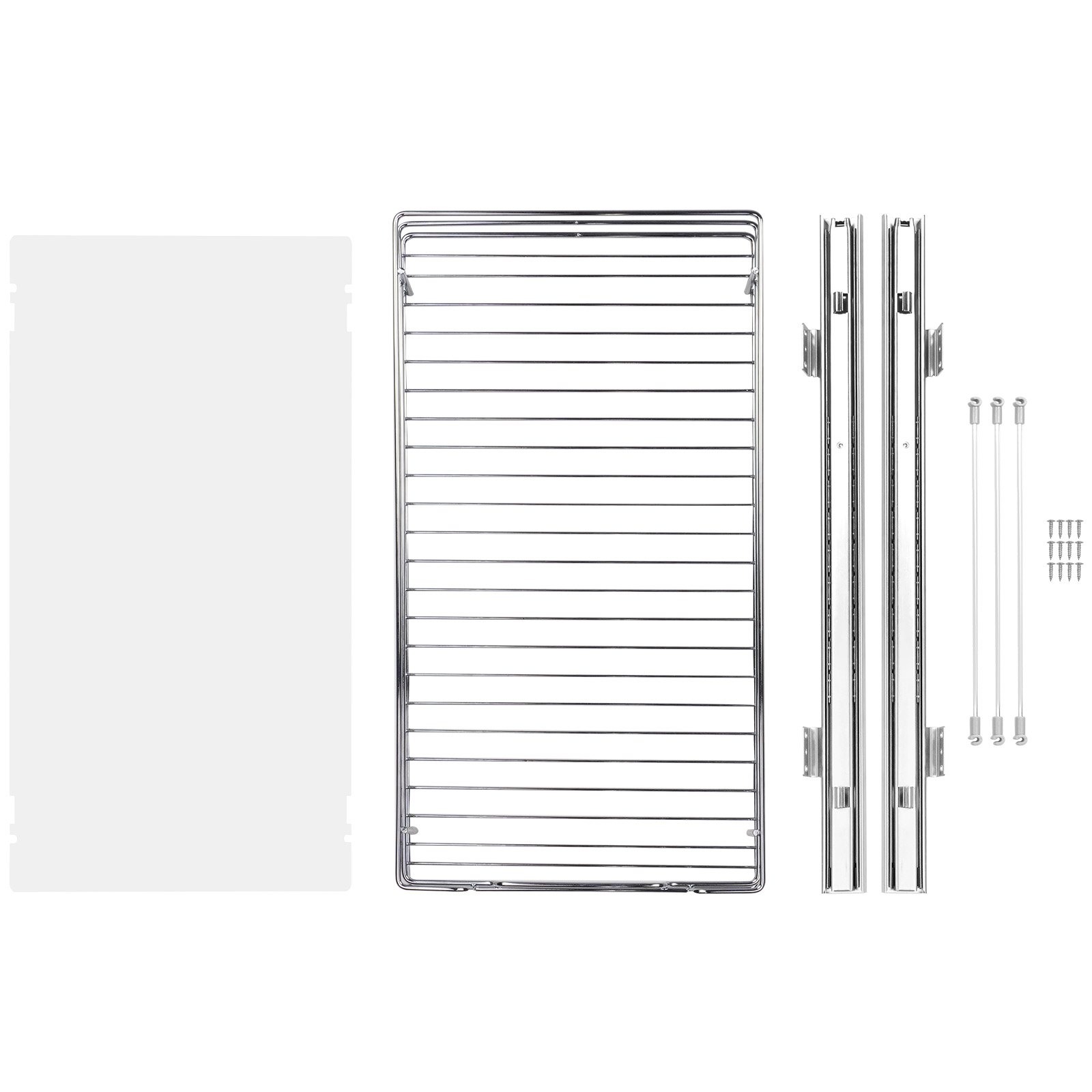 VEVOR 30.5 cm W x 43.2 cm D Pull Out Cabinet Organizer, Heavy Duty Slide Out Pantry Shelves, Chrome-Plated Steel Roll Out Drawers, Sliding Drawer Storage for Home, Inside Kitchen Cabinet, Bathroom, Under Sink