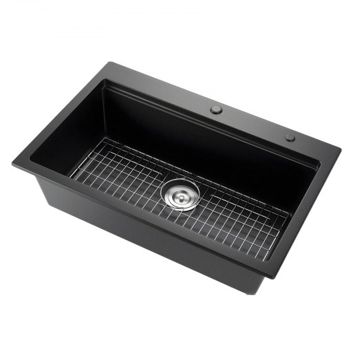 30 Drop in Black Stainless Steel Kitchen Sink, Luckyhorse 30x22 Inches 16 Gauge Nano Black Stainless Steel Single Bowl Topmount Workstation Kitchen 30 Drop in Black Stainless Steel Kitchen Sink, Luckyhorse 30x22 Inches 16 Gauge Nano Black Stainless Steel Single Bowl Topmount Workstation Kitchen