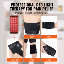 VEVOR Lot de 120 coussinets de thérapie par la lumière rouge, 3 puces LED, 660 nm rouge et 850 nm, thérapie par la lumière proche infrarouge pour soulager les douleurs du dos, des épaules, du cou, la santé de la peau, la cicatrisation des plaies, 40,6 x 20,1 cm