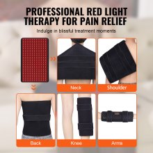 VEVOR Red Light Therapy Mat for Body, 264 LED Light Therapy Pad with Controller, 10Hz Pulse, 5-30 Min Timer, 630nm Nano Red & 660nm Red & 850nm Near Infrared Light Therapy for Pain Relief, Skin Health