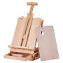 VEVOR French Easel, Hold Canvas to 34", Beechwood Foldable Sketchbox Easel with Drawer, Palette and Strap, Angle and Height Adjustable, Portable Wooden Art Painting Easel for Studio and Field