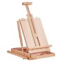VEVOR French Easel, Hold Canvas to 34", Beechwood Foldable Sketchbox Easel with Drawer, Palette and Strap, Angle and Height Adjustable, Portable Wooden Art Painting Easel for Studio and Field